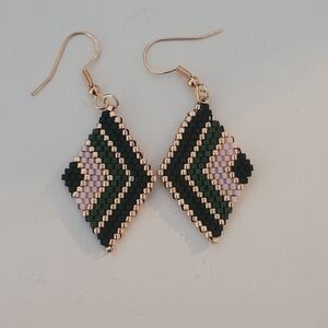 Geometric Beaded Earrings